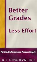Cover for 'Better Grades, Less Effort'