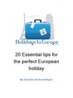 Cover for '20 Essential tips for the perfect European holiday'