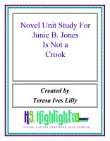 Cover for 'Novel Unit Study For Junie B. Jones is Not a Crook'