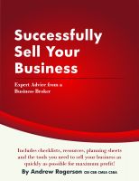 Cover for 'Successfully sell your business'