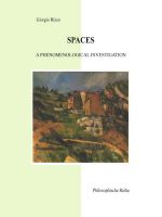 Cover for 'Spaces - A Phenomenological Investigation'