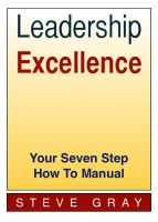 Cover for 'Leadership Excellence - Your Seven Step How To Manual'