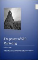 Cover for 'The power of SEO Marketing'