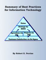 Cover for 'Summary of Best Practices for Information Technology'