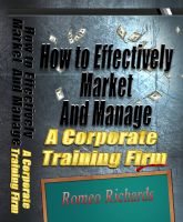 Cover for 'How to Effectively Market and Manage a Corporate Training Firm'