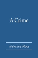Cover for 'A Crime'