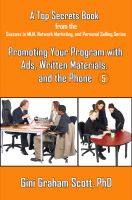 Cover for 'Top Secrets for Promoting Your Program with  Ads, Written Materials, and the Phone'