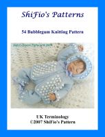 Cover for '54 Bubblegum Jacket Baby Knitting Pattern #54'