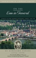 Cover for 'On the Law in General'