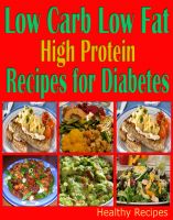 Cover for 'Low Carb Low Fat High Protein Recipes for Diabetes'