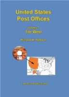 Cover for 'United States Post Offices Volume 1 The West'