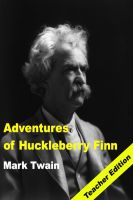 Cover for 'Adventures of Huckleberry Finn: Teacher Lesson Plans and Study Guide'