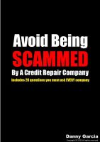Cover for 'Avoid Being Scammed By A Credit Repair Company'