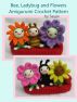 Bee, Ladybug and Flowers Amigurumi Crochet Pattern by Sayjai 