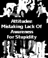 Cover for 'Attitudes Mistaking Lack Of Awareness For Stupidity'