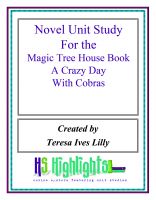 Cover for 'Novel Unit Study for the Magic Tree House Book  A Crazy Day With Cobras'