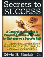 Cover for '27 Secrets to Success: A Comprehensive Guide to Personal & Business Behavior for Anyone on the Success Track'