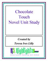 Cover for 'Chocolate Touch Novel Unit Study'