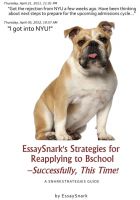 Cover for 'EssaySnark's Strategies for Reapplying to Bschool &ndash; Successfully, This Time!'