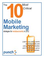 Cover for 'The 10 Most Critical Mobile Marketing Strategies for Restaurants in 2012'