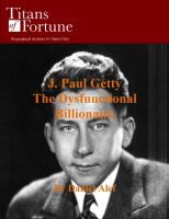 Cover for 'J. Paul Getty: The Dysfunctional Billionaire'