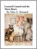 Cover for 'Learned Counsel and the Three Bears'