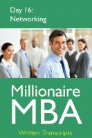 Cover for 'Millionaire MBA Day 16: Networking'
