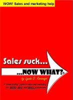 Cover for 'Sales suck... NOW WHAT?'