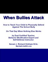 Cover for 'When Bullies Attack When Bullies Attack - Self-Defense Book for Kids'