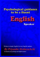 Cover for 'Psychological guidance to be a fluent English Speaker'