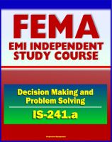 Cover for '21st Century FEMA Study Course: Decision Making and Problem Solving (IS-241.a) - Ethics, Brainstorming, Surveys, Problem-Solving Models, Groupthink, Discussion Groups, Case Studies'