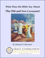 Cover for 'What Does the Bible Say About the Old and New Covenants?'