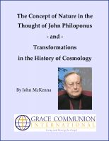 Cover for 'The Concept of Nature in the Thought of John Philoponus'
