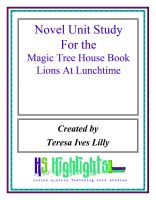 Cover for 'Novel Unit Study for the Magic Tree House Book Lions at Lunchtime'