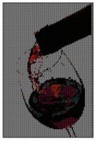 Cover for 'Pouring Wine into a Glass Cross Stitch Pattern'