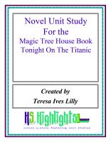 Cover for 'Novel Unit Study for the Magic Tree House Book Tonight on the Titanic'