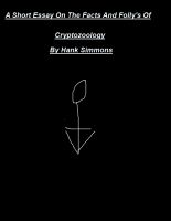 Cover for 'A Short Essay On The Facts And Folly&rsquo;s Of Cryptozoology'