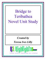 Cover for 'Bridge to Terabithea Novel Unit Study'