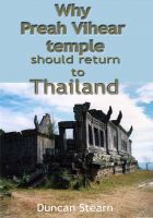 Cover for 'Why Preah Vihear Should be Returned to Thailand'