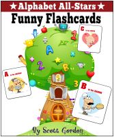 Cover for 'Alphabet All-Stars: Funny Flashcards'