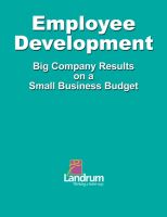 Cover for 'Employee Development: Big Business Results on a Small Business Budget'