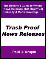 Cover for 'Trash Proof News Releases'