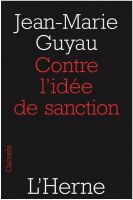 Cover for 'Contre l'id&eacute;e de sanction'