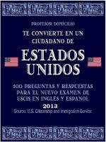 Cover for 'Profesor Domicilio US Citizenship Test Study Guide in Spanish and English'