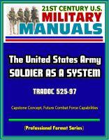 Cover for '21st Century U.S. Military Manuals: Soldier as a System (SaaS) - TRADOC 525-97, Capstone Concept, Future Combat Force Capabilities (Professional Format Series)'