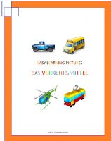 Cover for 'Easy Learning Pictures. Das Verkehrsmittel'