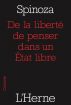 De la libertÃ© de penser dans un Ã‰tat libre by Baruch Spinoza