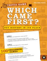 Cover for 'Which Came First? Trivia Game (Volume 4)'