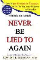Cover for 'Never Be Lied to Again'