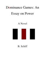 Cover for 'Dominance Games: An Essay on Power      A Novel'